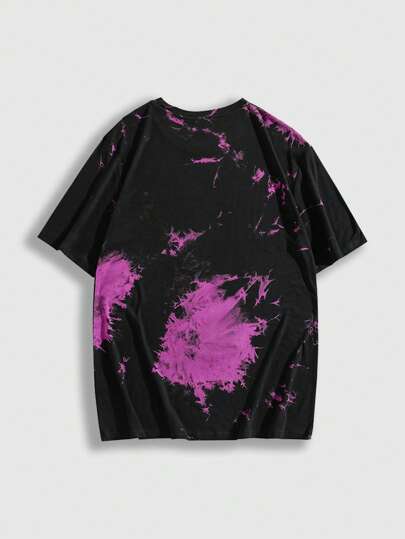 Anime Camiseta casual de cuello redondo con estampado de anime de manga corta para hombre