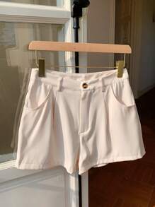 Comfortcana Short taille haute à plis - Nude - Voir 5
