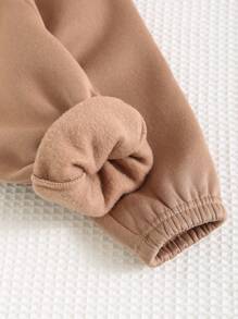 SHEIN 3 件套年轻男孩可爱加厚背心夹克、格子衬衫、松紧腰运动裤套装，适合秋冬季户外和室内穿着 - 彩色 - 查看 7