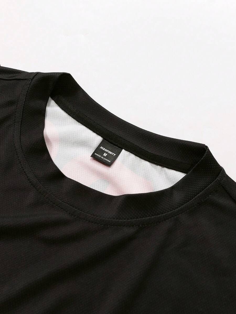 Manfinity Streetrush Men's Round Neck Short Sleeve Graphic Print Casual