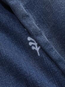 DAZY Graphic Print Patch Pocket Casual Versatile Jeans For Young Girls Fall,Winter