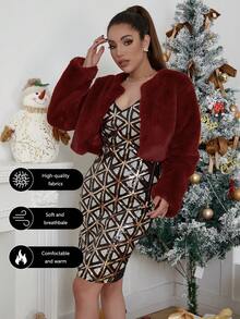 Eilly Bazar Abrigos de Pieles Similares para Mujer