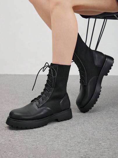 Cuccoo CUCCOO GRLICON Women's Ankle Boots And Short Boots, Y2K, Punk, Biker, Cool Girl Style, Suitable For Halloween, Christmas, Party