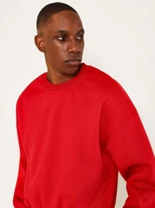 SUMWON Sudadera deportiva clásica, prenda esencial de streetwear contemporáneo, oversize, casual deportiva, ropa de estar en casa para otoño e invierno, pullover con cuello redondo, moda urbana