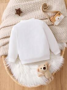 Babymeisjes gezellige Virgin Mary grafische ronde hals sweatshirt