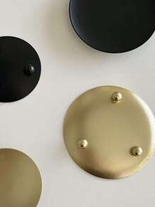 1pc Gold Decorative Iron Plate Candle Holder Stand Candle Plate For LED & Wax Candles, Incense Cones, Spa, Weddings Jewelry Storage Tray, Spooky, Autumn, Winter, Holiday, Festival Valentine's Day, Valentines Wedding, Birthday, Room Decor, Ramadan Decor, Home Decor, Bedroom Decor, Bathroom Decor, Candle, Home Decor Living Room, Kitchen Decor