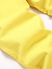 Manfinity Homme Men's Casual Slim Fit Solid Color Jeans - Yellow - View 4