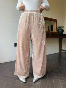 Calvaya Straight Wide Leg Pants Women Autumn/Winter New Gold Velvet Diamond Velvet Pants Tie Dye Casual Loose Pants