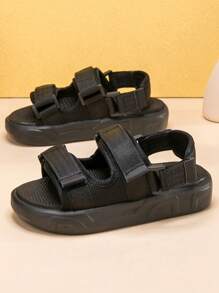 Boys' Comfortable Fashionable Casual Lightweight Breathable Sports Sandals, Summer - Black - View 4
