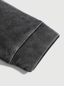 Manfinity EMRG Sudadera con capucha casual con lavado vintage con estampado de letras y coche, manga larga con gráfico para salir en primavera y otoño, regalo para amigos, esposo, novio