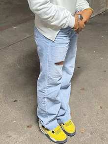 Fashionable And Sexy Millenium-Style Casual Women's Denim Pants - Blue - View 4