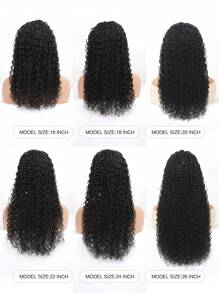 Water Wave 4x4 Lace Closure Wig Pre Plucked Natural Hairline Remy Hair Peruvian Lace Front Human Hair Wigs For Women - Natural Black - View 5