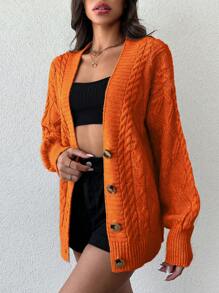 EURMUSE Women Plain Single Breasted Long Sleeve Pocket Casual Blouse