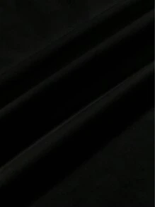 Men's Casual Simple Slogan Print Short Sleeve T-Shirt - Black - View 4