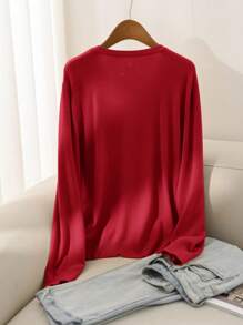 CosyJoli 大码女式秋季休闲纯色基本款开衫，冬季