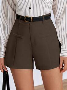 RosyDaze Shorts soltos casuais de perna larga e cor sólida para mulheres