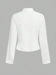 SHEIN Explorewe Teen Girl Preppy Style Casual Elegant Y2K Vest, Blouse, And Pants Set, Fashionable And Versatile, Perfect For Fall And Spring And Winter - Multicolor - View 5