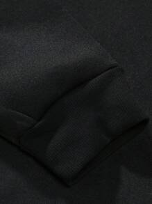 Manfinity Homme Plus Size Men Letter Graphic Print Crew Neck Casual Sweatshirt, Fall Season