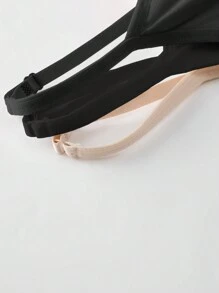 SHEIN LUNE Juego de 3 camisolas sin costuras con sujetador con acolchado, cómodo y transpirable con agarre antideslizante