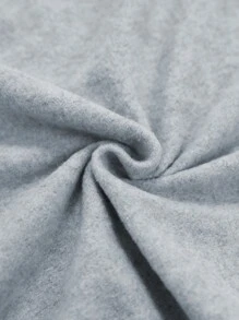 Tween Girls Star Print Dropped Shoulder Loose Sweatshirt For Vacation - Grey - View 4