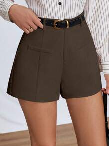 RosyDaze Shorts soltos casuais de perna larga e cor sólida para mulheres