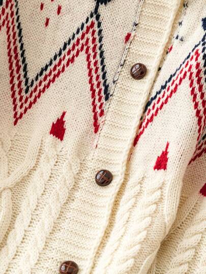 Calvaya 大码开衫毛衣，圣诞款针织开衫。既休闲又有丰富多彩的图案设计。在经典毛衣质地的基础上融入现代时尚元素。适合秋冬穿着，既保暖又能展现个人魅力。适合毕业典礼、音乐节、母亲节、万圣节、新年、情人节、感恩节、圣诞节、复活节、国庆节、舞会、除夕