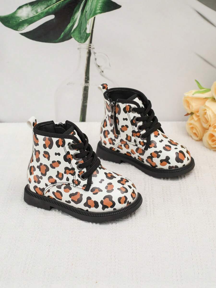 Toddler Girls Fashion Print Short Boots, Autumn/Winter - Multicolor - View 1