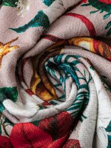 SHEIN LUNE Plus Size Christmas Theme Print Round Neck Casual All-Match Long Sleeve Sweater Pullover Knit Pullover Fall Winter Outfit