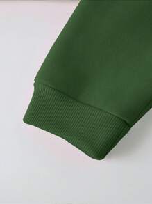 INAWLY Plus Size Women Christmas Santa Claus Print Thermal Lined Crew Neck Long Sleeve Casual Sweatshirt For Autumn/Winter Pullover Fall - Green - View 4