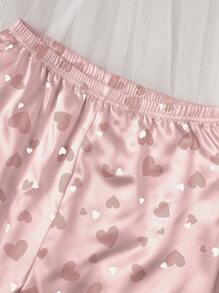 SHEIN Explorewe 2 pièces Set pour adolescentes, haut tunique à manches longues et col cranté rose décontracté avec pantalon long pour la détente - Rose bonbon - Voir 5