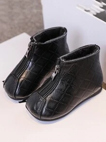 1 双黑色保暖内衬舒适百搭室内/户外冬季女婴靴 - 黑色 - 查看 3