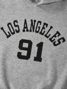 Sparklyn 2 件套青少年女孩字母印花连帽衫运动衫和喇叭裤休闲装，秋冬 - 灰色 - 查看 6