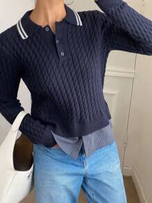 DAZY Women Color Block Contrast Sweater, Autumn New Arrival