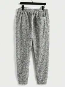 Manfinity VCAY 2 件男士针织宽松落肩连帽休闲外套和裤子套装，适合通勤和日常穿着，适合万圣节