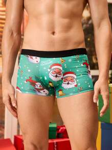 Happy Jammies Men's Fashionable Graphic Print Patchwork Casual Briefs, Ice Silk Fabric , 4 Pcs - Multicolor - View 8