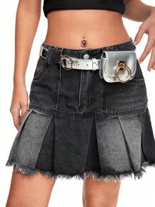 ROMWE Grunge Punk 1pc Women's Street, Y2K Metal/Metallic Feel Waist Belt, Suitable For Party, Night Club, Concert/Festival, Casual