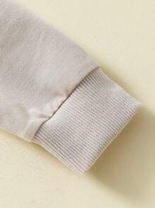 Baby Boy Cartoon Tool Car Embroidery Casual Bodysuit - Apricot - View 7