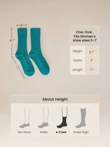 GLOWMODE Soft Cotton-Blend 2-Way Wear Crew Socks - Green - View 6