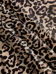 INAWLY Pantalón deportivo casual de mujer con cintura elástica, estampado de leopardo y dobladillo con cordón