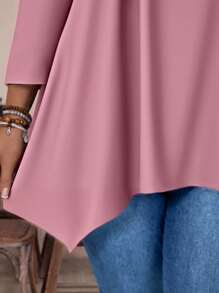 EMERY ROSE Áo thun tay dài in họa tiết hoa đơn giản, rộng rãi, thoải mái cho người ngoại cỡ, phù hợp cho mùa thu/đông - Nhiều màu - Xem 4