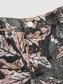 Quần jeans ống đứng nhiều túi, phong cách đường phố Mỹ giản dị thường ngày dành cho bé trai, màu xanh lá cây - Nhiều màu - Xem 4