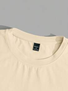 Manfinity Hypemode Camiseta casual de cuello redondo y manga corta con estampado de letras para hombre