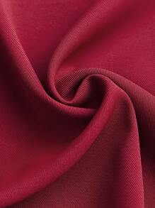 Chiquease Áo khoác vest đính đá và tua rua thời trang thu - Màu Đỏ Sâu - Xem 4