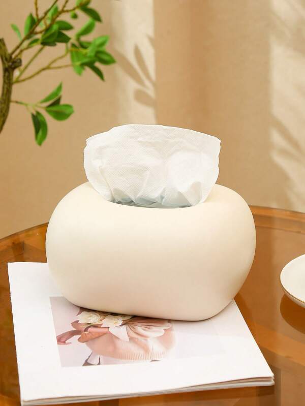 SHEIN 1 PC Ceramic Tissue Box White Minimalist Design,Storage Box,For Home Decor, Fireplace, Bedroom, Kitchen, Living Room, Centerpieces Kitchen,Christmas,Christmas Gifts,Christmas Table Decorations,Christmas Decor,Room Decor,Home Decor,Wedding Decor,Flowers,Storage Box Christmas For Holiday Gift Giving