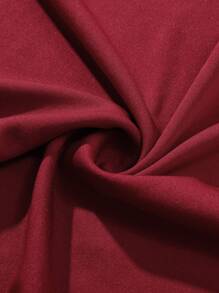 Manfinity Homme 大码男士夏季休闲拼布格子长袖 Polo 衫，适合外出 - 紅色 - 查看 5