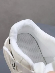 Giày thể thao chống trượt cho bé mùa thu/đông, giày thể thao đế bằng chống trượt thoải mái cho bé trai - trắng - Xem 3