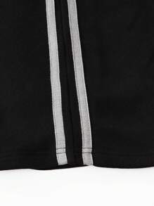 Sparklyn 2 件套青少年女孩字母印花连帽衫运动衫和喇叭裤休闲装，秋冬 - 灰色 - 查看 4