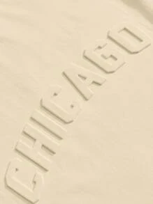 Manfinity Hypemode Camiseta casual de cuello redondo y manga corta con estampado de letras para hombre