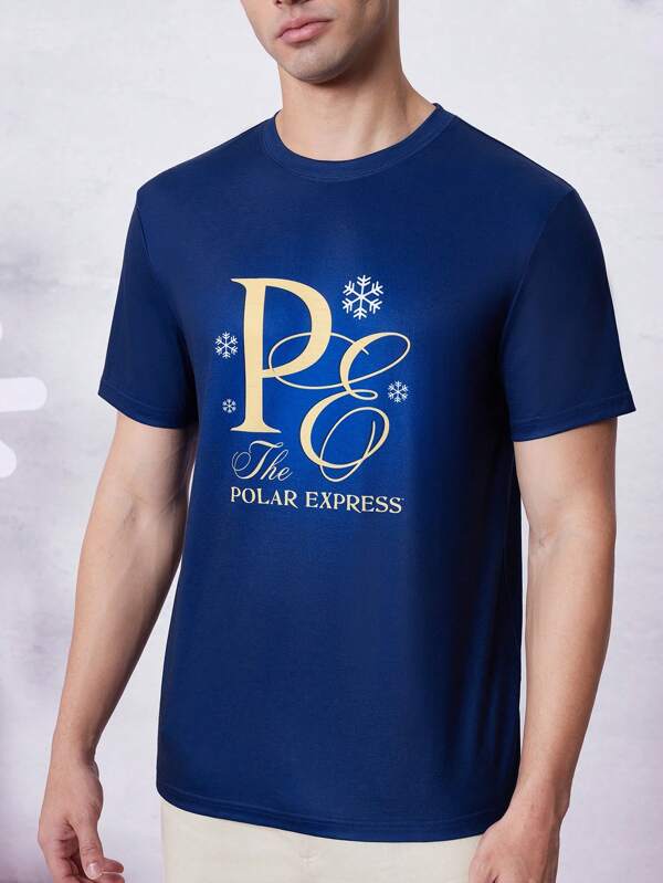 THE POLAR EXPRESS X SHEIN Men Casual T-Shirts, For Christmas
