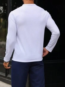 Manfinity Bizformal 男士基本款时尚纯色立领长袖 Polo 衫，秋冬季，适合老公，适合外出